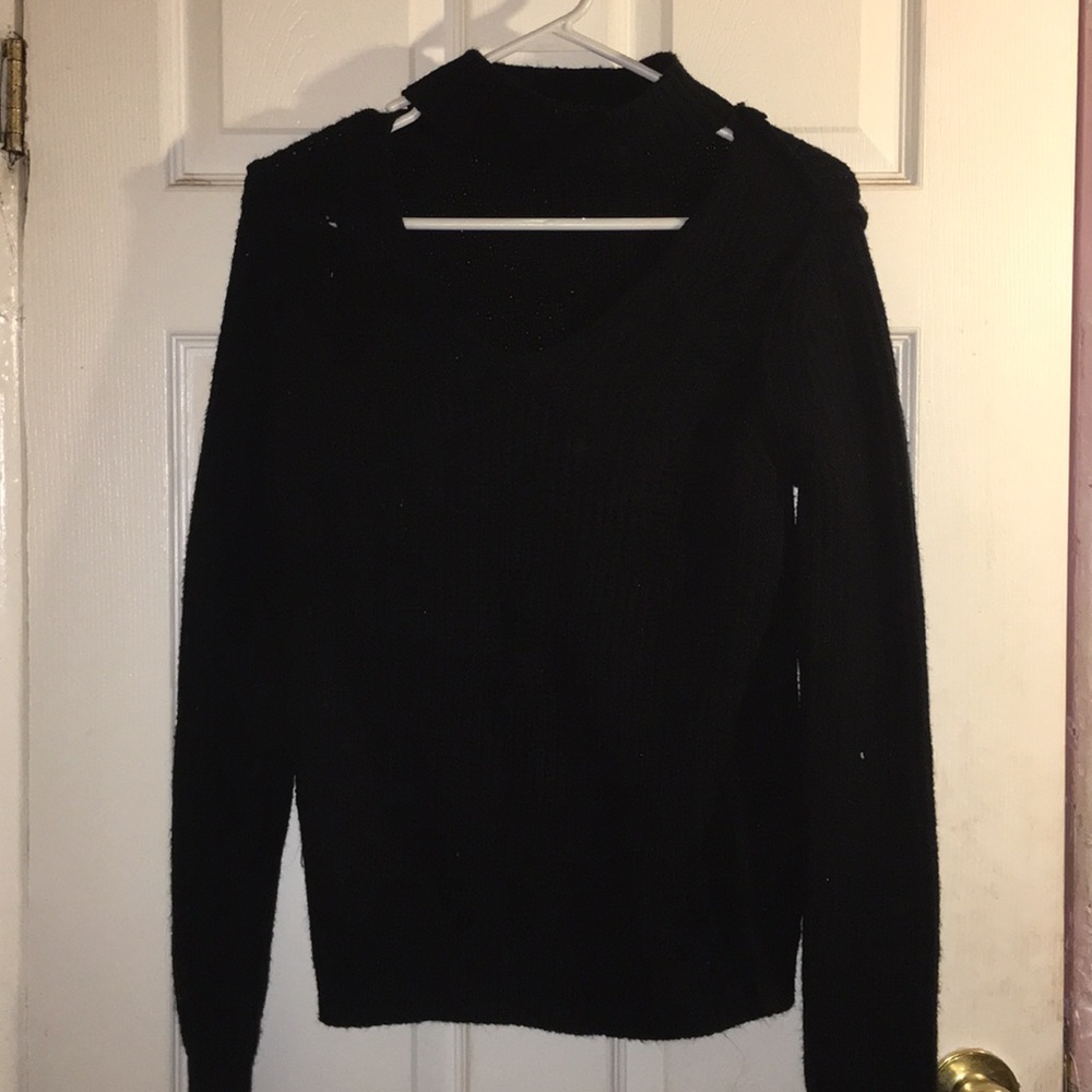 Open neck sweater